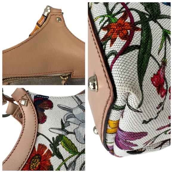 Gucci Flora Bamboo Handbag - Picture 7 of 7
